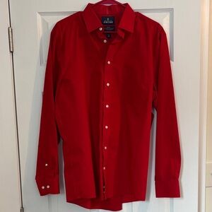 Stafford Men's Bold Red Dress Shirt